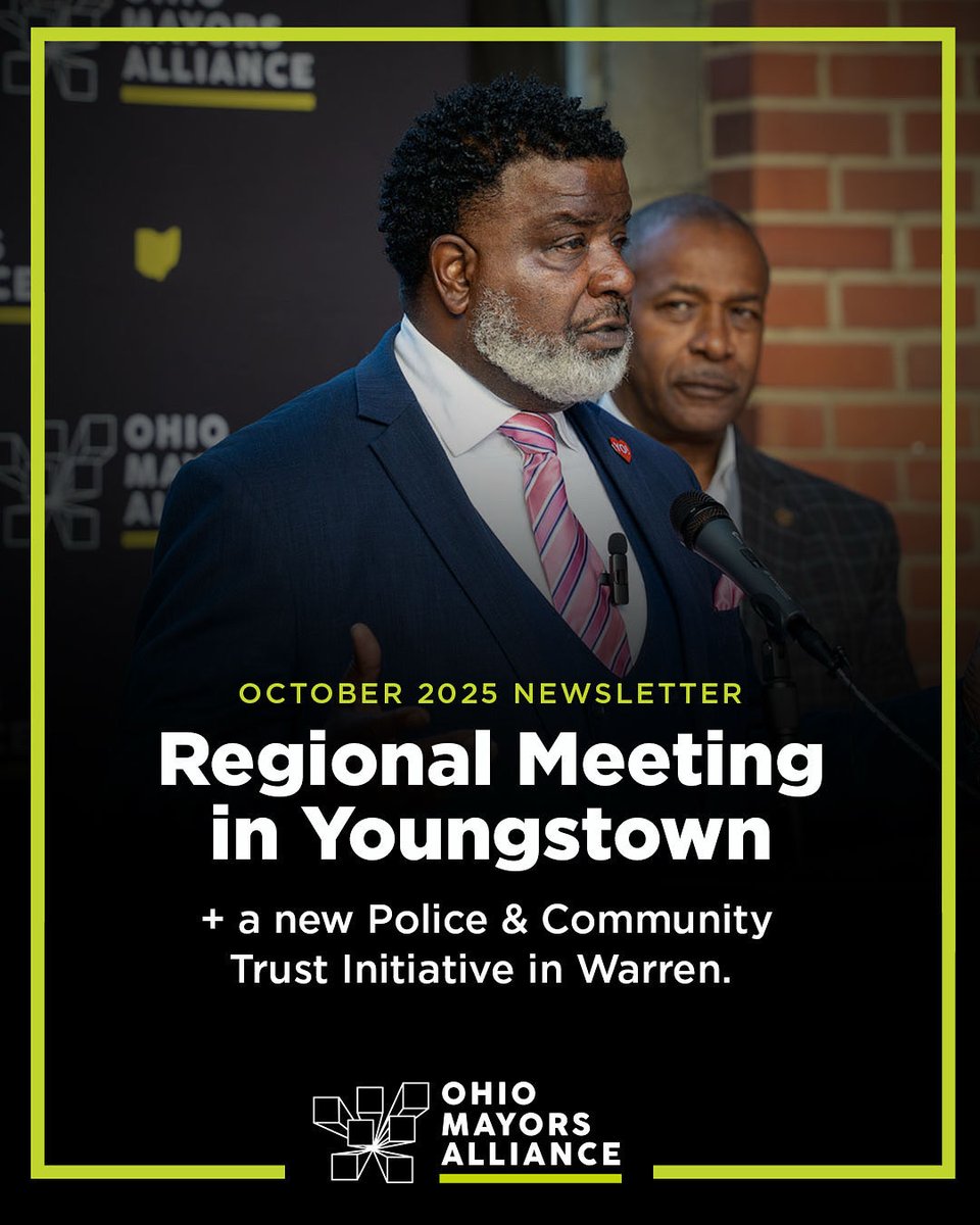 🗞️Our October Newsletter is live! Read about an exciting regional meeting we held in Youngstown along with some exciting news in our Northeast cities! 
mailchi.mp/ohiomayorsalli…