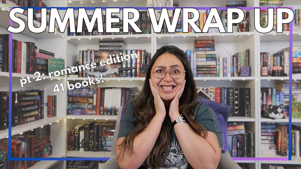 Just wrapped up 41 romance books this summer ☀️💘 From spicy to sweet, here's my wrap-up and all my thoughts 👀📚

🎥 Watch the video: youtu.be/sJm-WR_lrkQ

#Booktube #RomanceBooks #SummerWrapUp #BookTok #RomanceReaders #BookRecommendations #BookLover