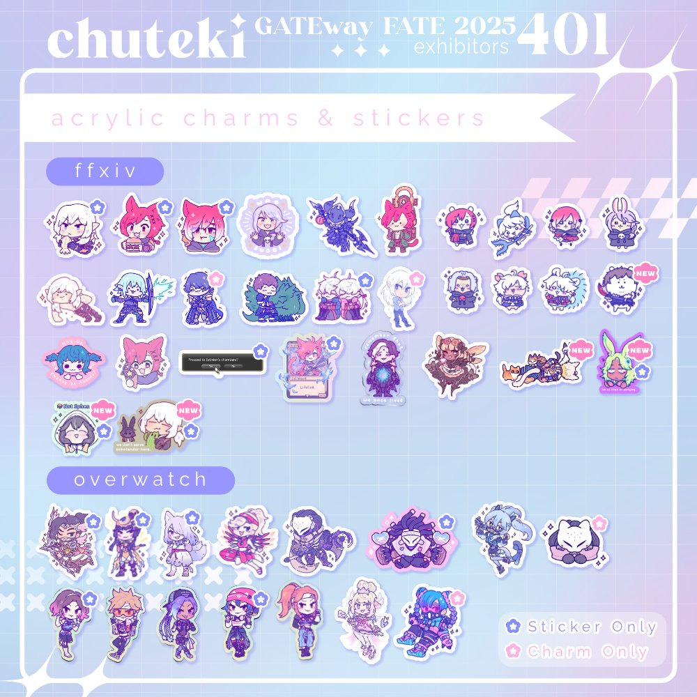 _chuteki's tweet photo. My catalog for #GATEwayFATE! ✨This is my first time going! Excited to see you all, please come say hi! I'll be at Table 401 ( ´꒳` *)♡🌸 https://t.co/mT1xLAYSXj