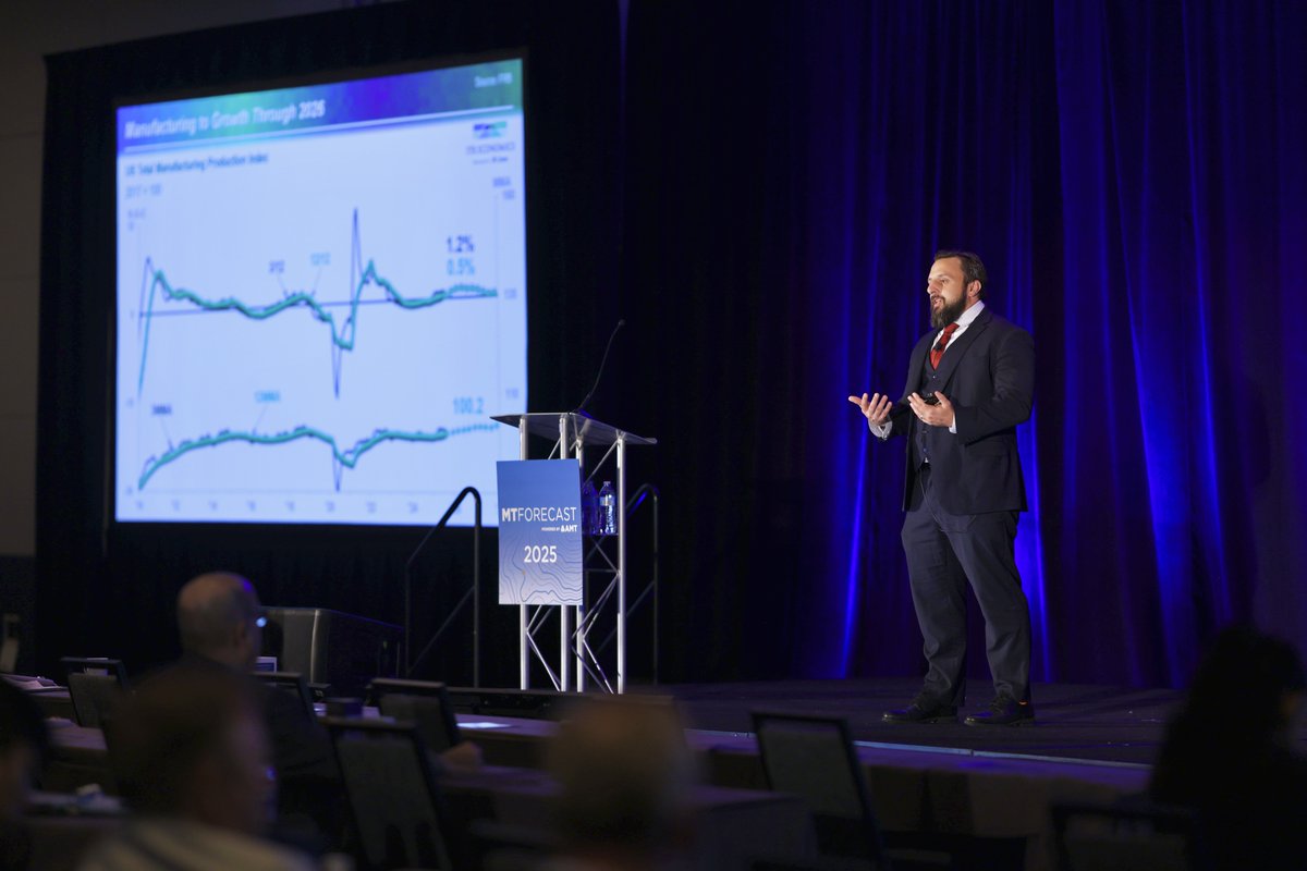 Day two of MTForecast 2025 finished with a powerful combination of interesting,  insightful, and actionable information for manufacturing businesses in 2026. As AMT President, Doug Woods, said in  today's opening remarks, “ there is no better time to be in US manufacturing.” 

To