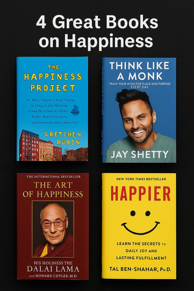 1DeepNote's tweet image. 4 Great Books on Happiness: