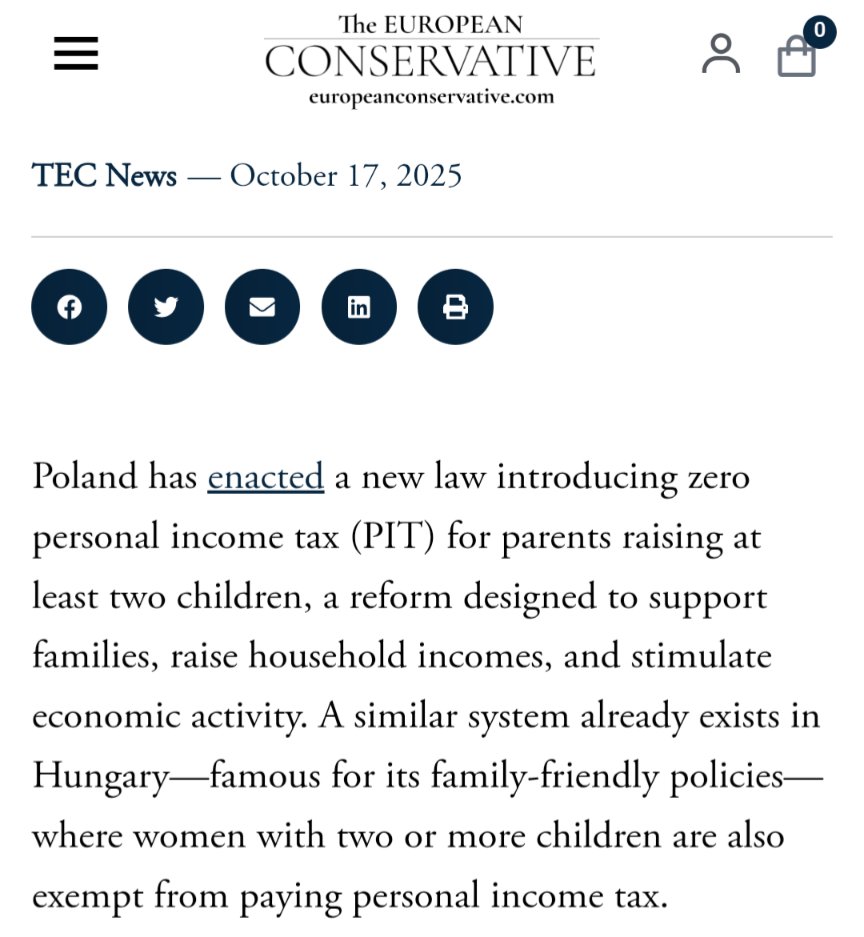 Poland is nudging parents to have one more child, this could have the positive impact on TFR that I discuss in this recent post ⤵️