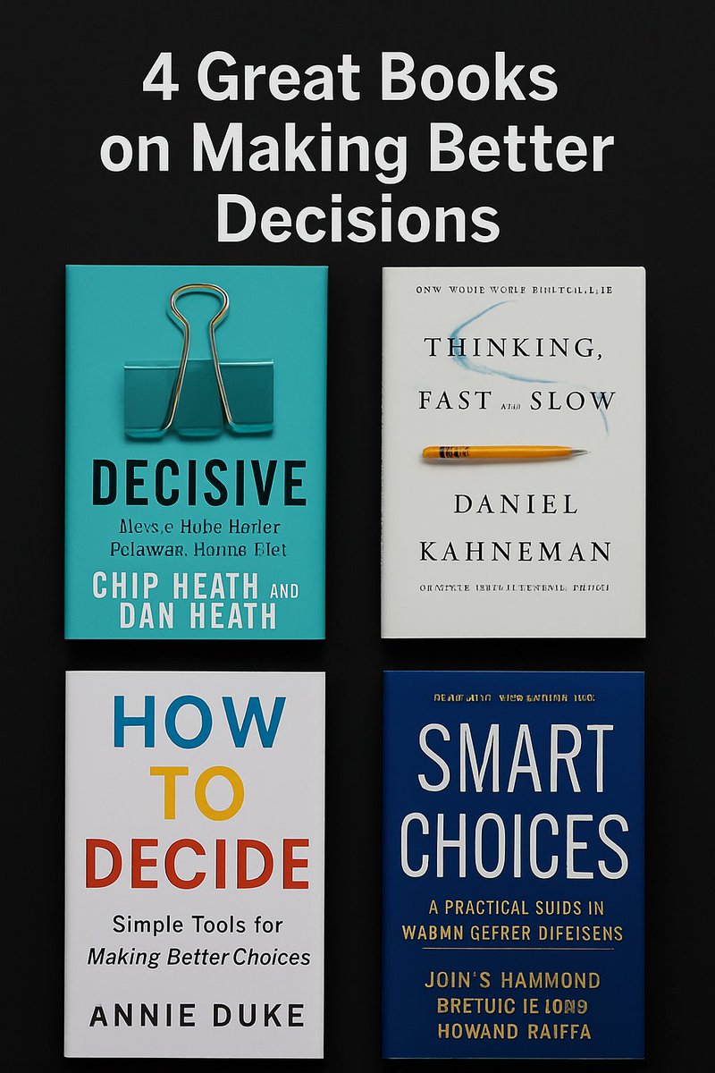 1Bookism's tweet image. 4 Great Books on Making Better Decisions: