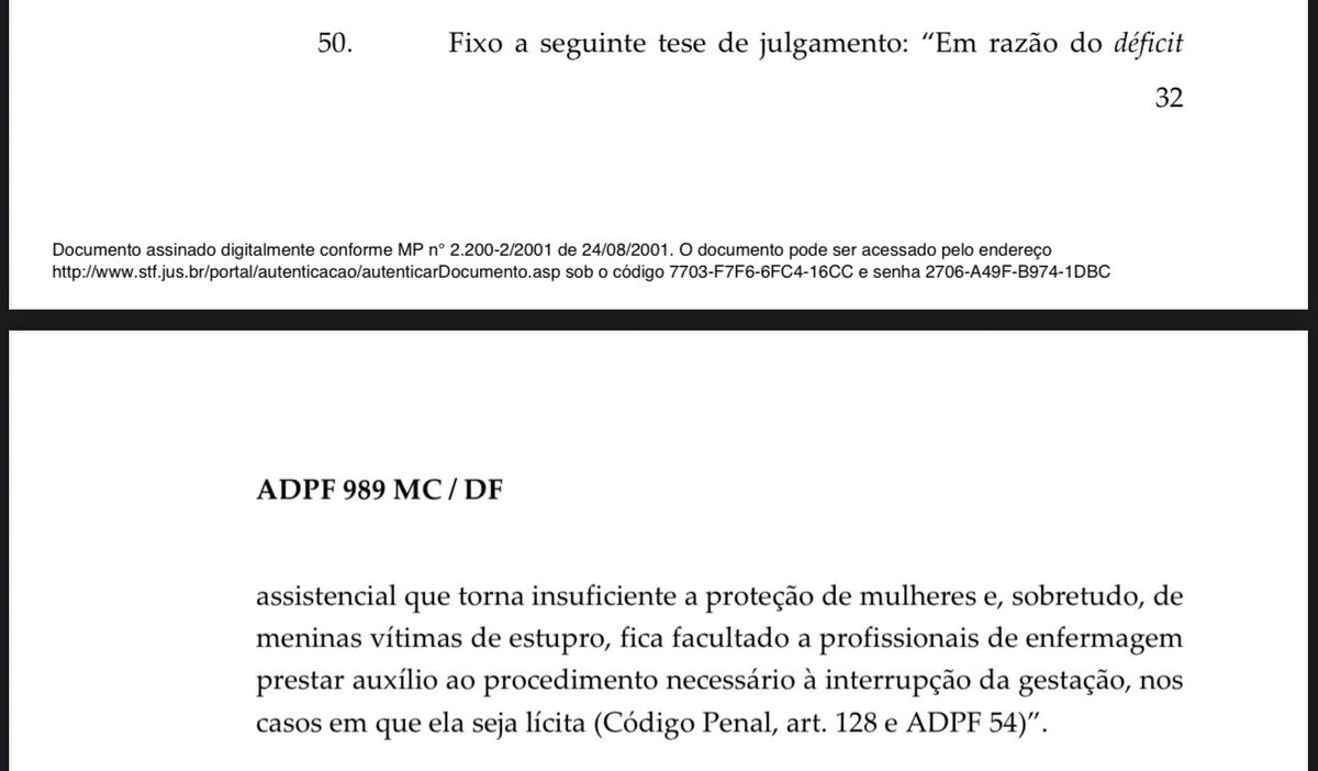 apropriajulia's tweet image. Barroso já votou e sua tese é a seguinte:
Enfermeiros e técnicos de enfermagem podem realizar o aborto em caso de estupro, subvertendo o que está explícito no código penal citando apenas “‘médico”.
Não precisa de registro policial para realizar o aborto por estupro. Basta a…