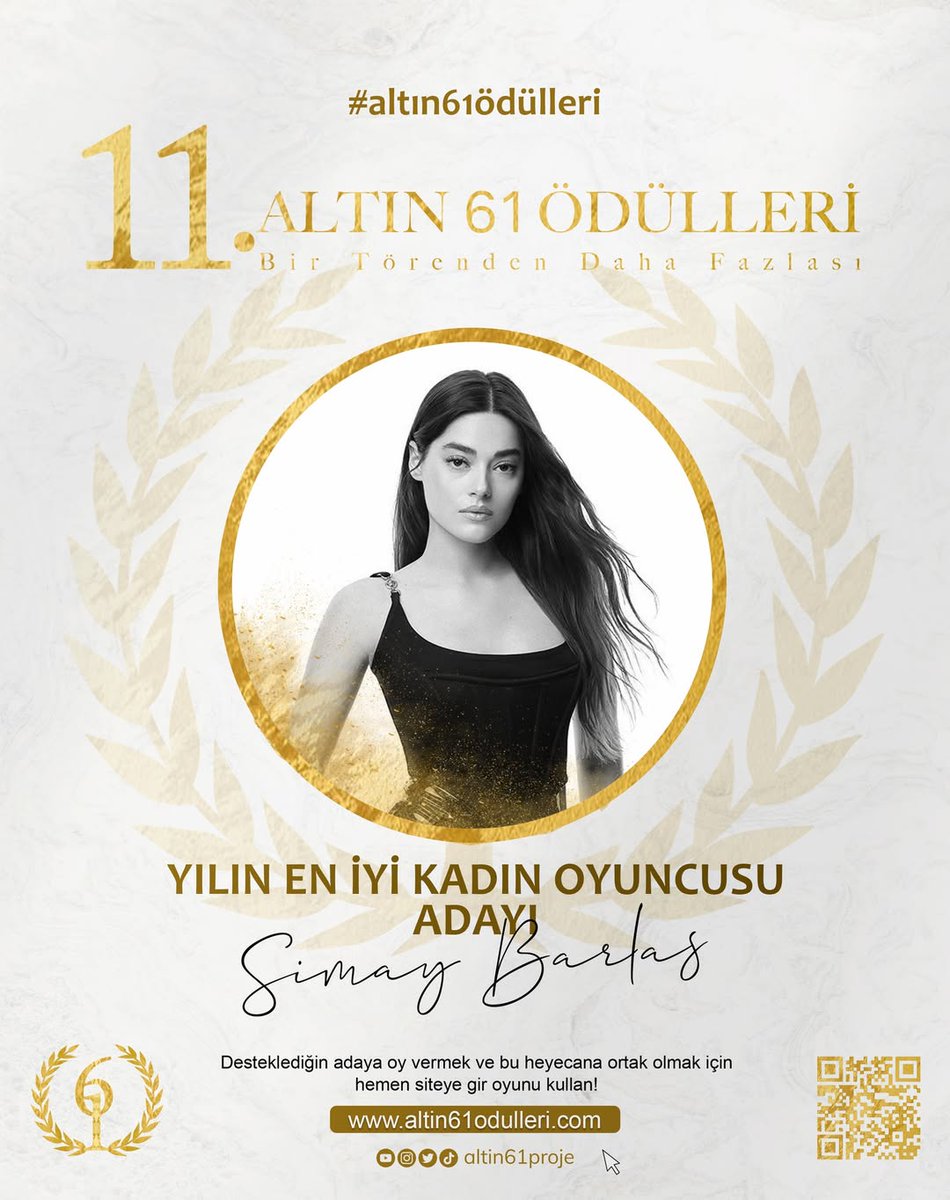 Altın 61 Ödülleri 11.kez sahiplerine kavuşmaya hazırlanıyor.Sen de hemen  altin61odulleri.com adresine gir desteklediğin adayın için oyunu kullan
İşte Yılın En İyi Kadın Oyuncusu Adayları
#11inciAltin61Ödülleri #SenaÇakır #SerraArıtürk #SılaTürkoğlu #SimayBarlas