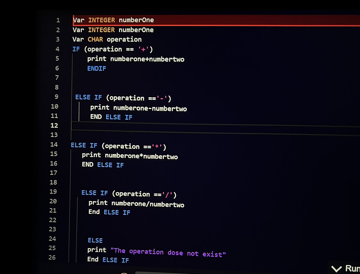 wejdanaldosar1's tweet image. Intro to programming ✅
Created a simple calculator using pseudocode and completed a project for input validation , Learned a lot about programming fundamentals!