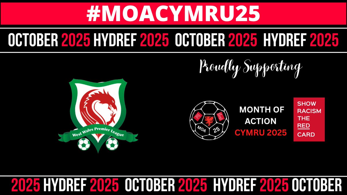 📍 Before tonight’s game, we proudly showed our support for the Show Racism the Red Card campaign. 🙌❤️🖤

There’s no place for discrimination — on or off the pitch. #SRtRC #ShowRacismTheRedCard #TogetherAgainstRacism #LlangennechAFC <a href="/PremierWales/">The Macron West Wales Premier League</a>