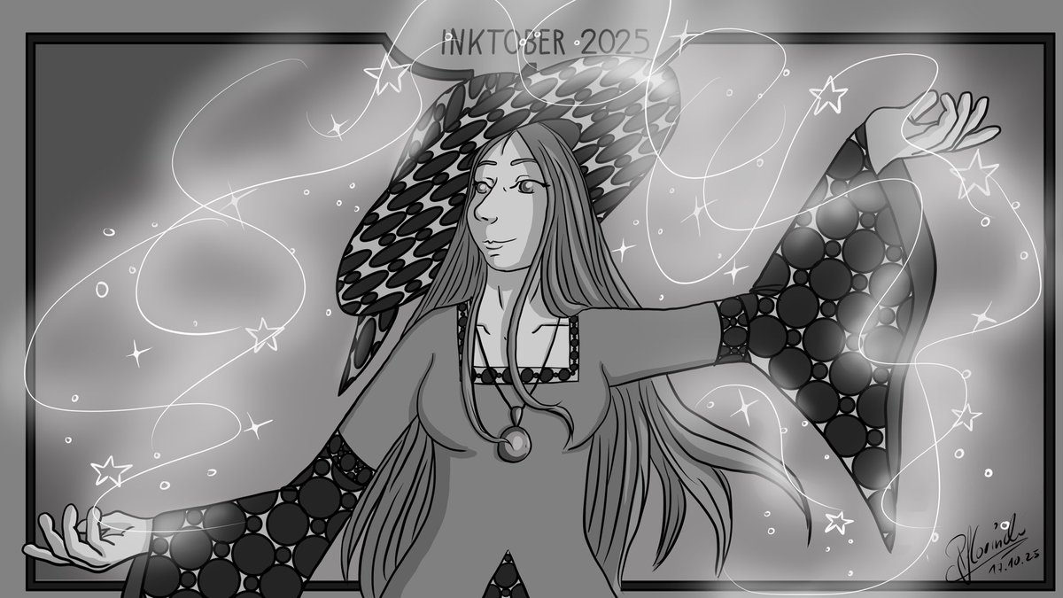 Mit  Magie geht alles 🪄Tag 17 vom #inktober #inktober2025 #inktoberday17 #inktober2025day17ornate   #inktober2025ornate #doodle #art #artwork #artist #drawing #draw #paint #painting #digitalart #digitaldrawing #digitalartwork #digitalartist #comic #comicbookart #comics
