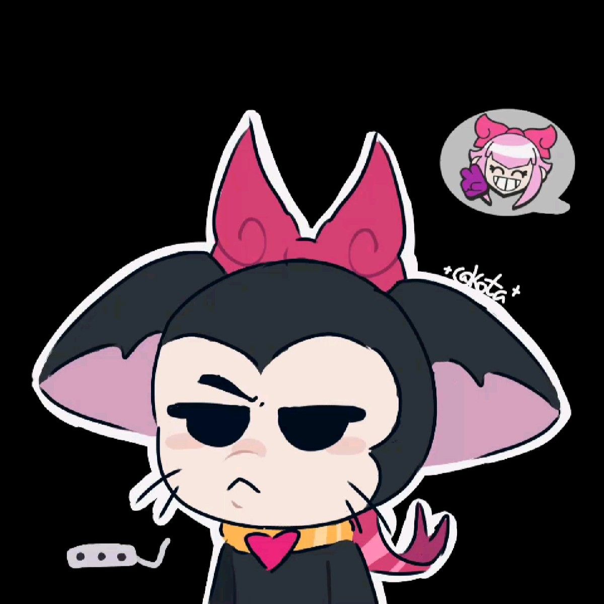 Carton_Kit's tweet image. No, Melodie... I don't want to wear that... I may be doing this for you, but I don't want to go out in public like that.

(This drawing was not made by me and my precious paws...)