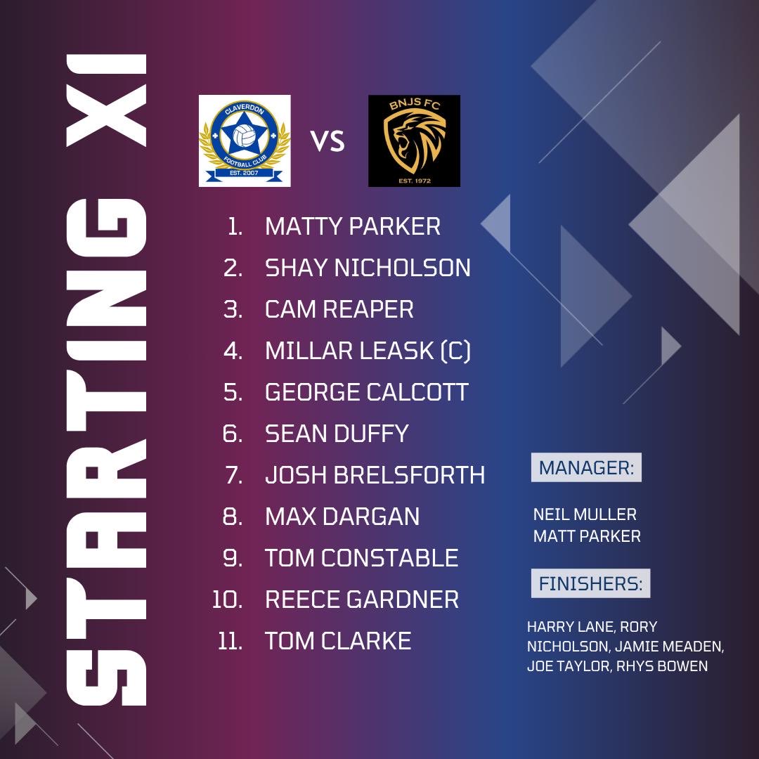 📋 Starting XI | Matchday 6 – Intermediate Cup (2nd Round)

We’re back in action this weekend as Claverdon FC host BNJS in the cup! 💖⚽