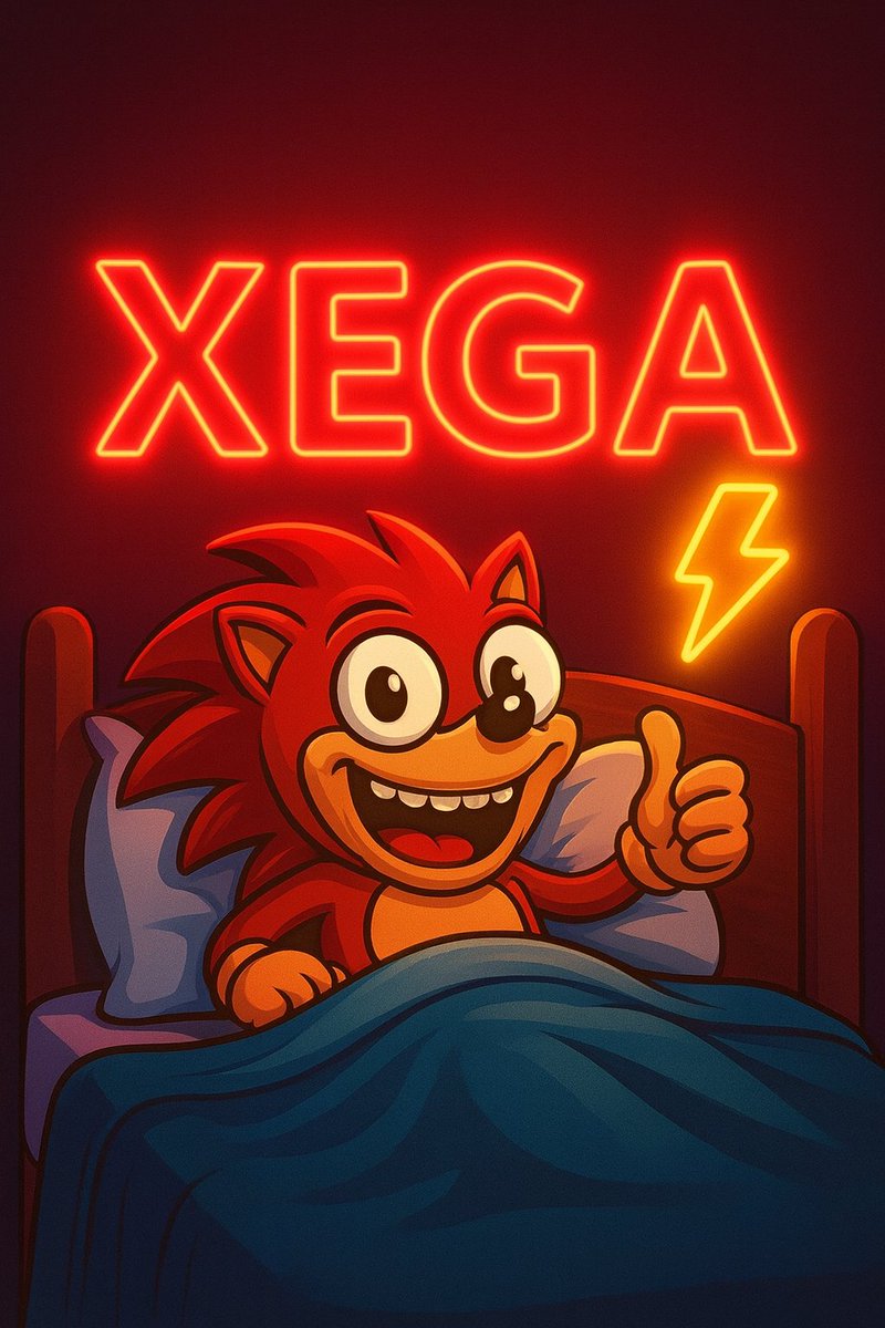 XegaCoin's tweet image. “The charts can sleep, but memes never do 😎
Good night #XegaFam — dream in red neon, wake up legendary. ⚡🛌
#XegaCoin #MemeAI #SolanaAirdrop