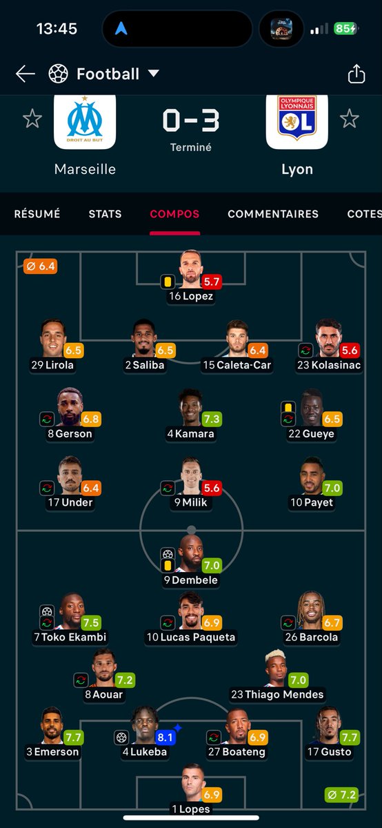 Abde30110's tweet photo. @BenBecker10 @ActuFoot_ @maritimamedias Équipe bis avec Paqueta Barcola Boateng et j’en passe bien sur oui équipe bis ! https://t.co/efKvLdjvO6