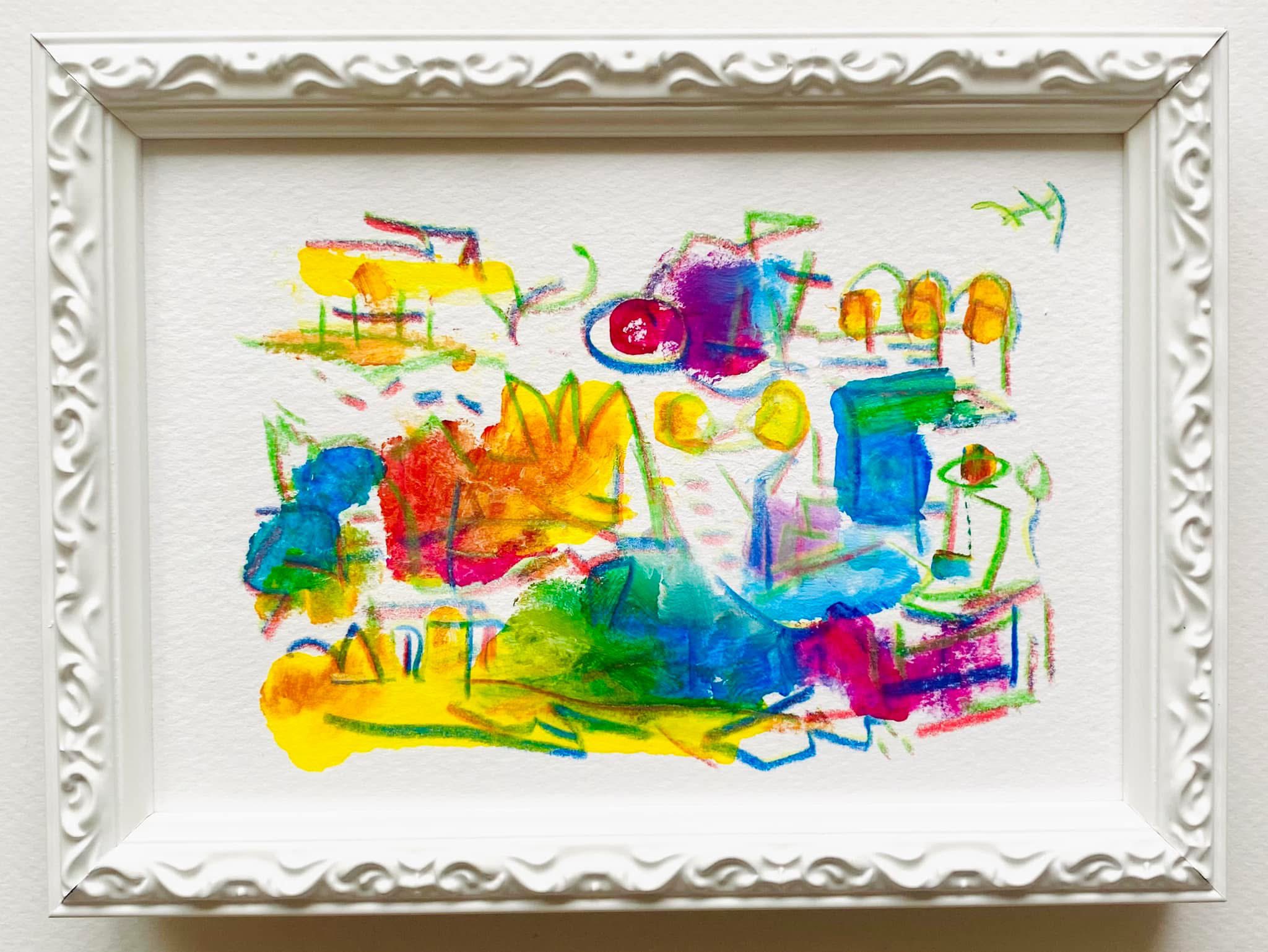 #54 抽象画 原画 はがき 54 抽象画 原画 はがき