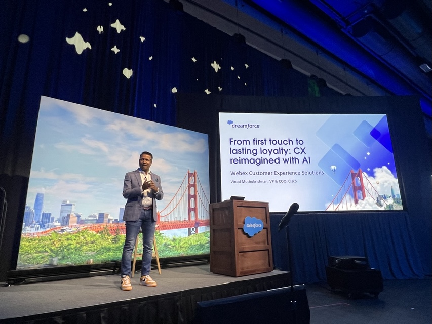 Webex's tweet image. What an incredible week at Dreamforce! Our team had a blast connecting with customers, partners, and CX innovators. Some of our favorite highlights included:
➡️ Vinod’s session on reimagining CX with AI
➡️ Kevin and Jay’s deep dive into Webex + Salesforce integration
➡️ The…