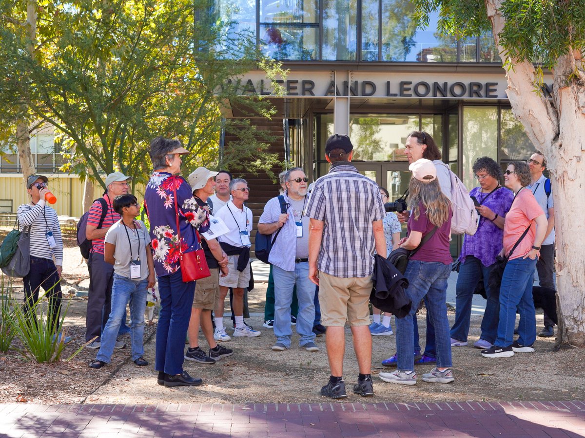 caltechalumni's tweet image. The first day of Alumni Weekend is in full swing! The morning began with a modern architectural tour led by Caltech’s History &amp;amp; Architectural Tour Service (CHATS), giving alumni the chance to revisit their old stomping grounds and explore the newest spaces across campus.