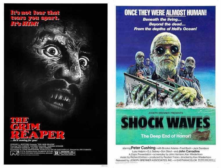newbeverly's tweet photo. A grindhouse double bill of island horrors! THE GRIM REAPER (1980) &amp; SHOCK WAVES (1977) screen in 35mm this coming Monday, October 20th. https://t.co/sGbXdsj428