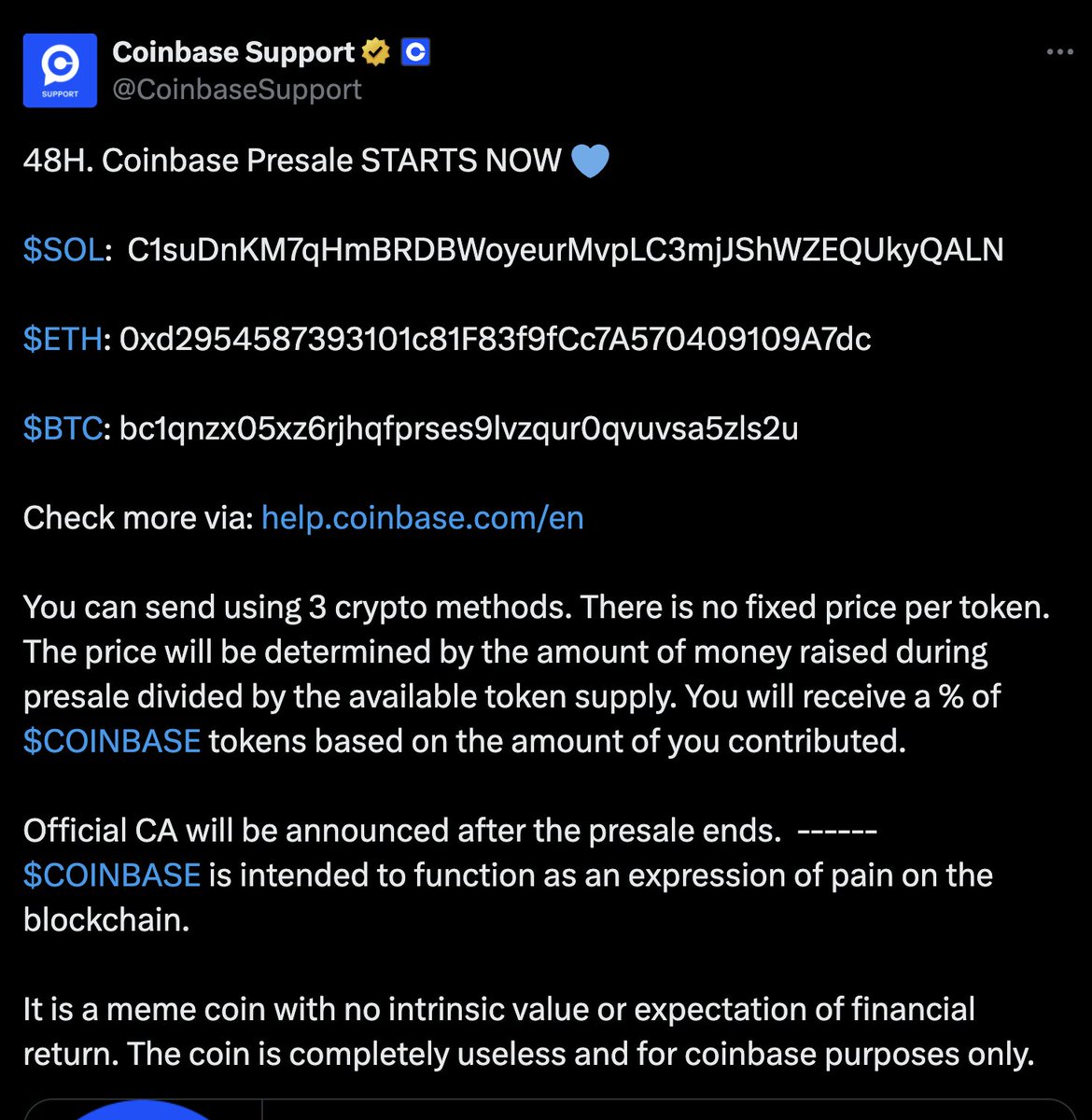 if coinbase support is hacked holy shit man... this fucking company