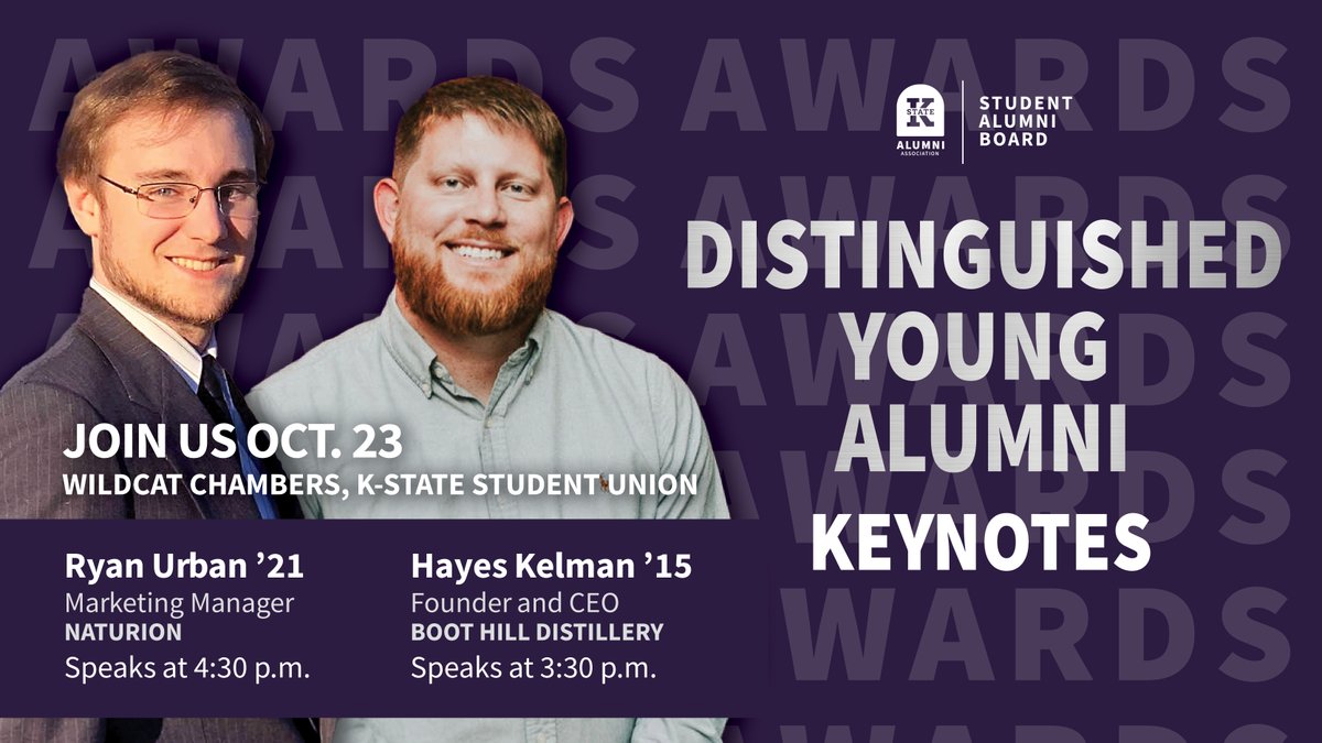 On October 23, our 2025 Distinguished Young Alumni Award recipients Hayes Kelman '15 and Ryan Urban '21 will present in-person keynote presentations. Get a YouTube notification reminder when we go live: loom.ly/7X8DGxo