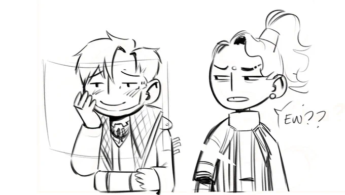 what's he looking at? 