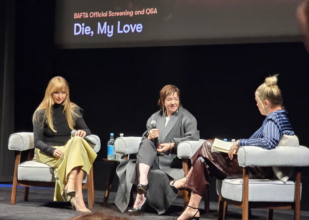 Jennifer Lawrence at tonight's Die, My Love screening at Bafta.
