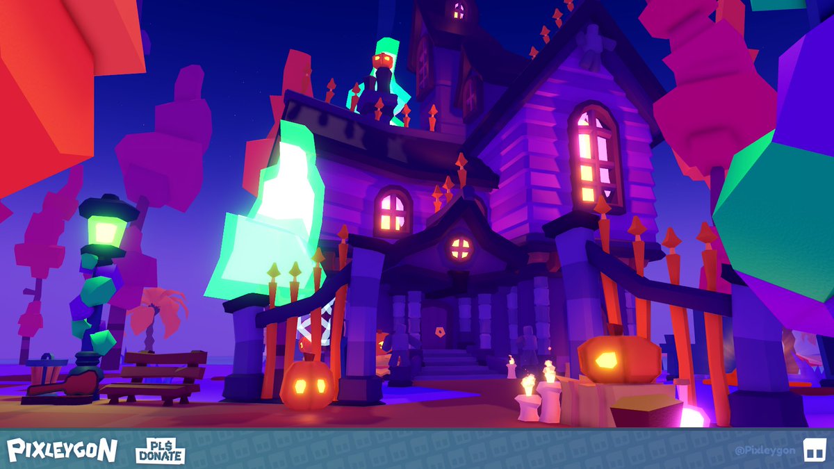 Pixleygon's tweet image. Had a fright making the updated halloween map this year! 🎃

#RobloxDev #Roblox