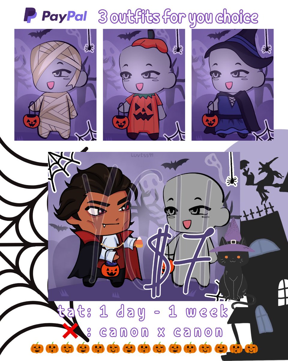 luvtss99's tweet image. halloween YCH with Miguel 🧡 
 Open till October 29 ❕
#MiguelOhara #ychcommission