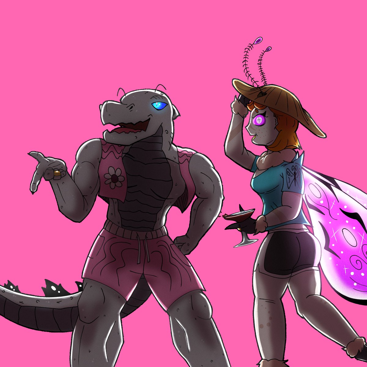 HeyItsMeGoG's tweet image. Redraw of these two hanging out