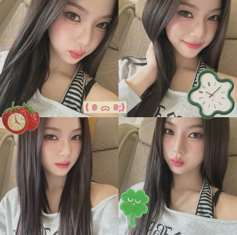 leetisa's tweet image. Snapped a selfie, and suddenly I’m designing in my head. Red lips, soft light, and 긴팔을 to match the vibe. Cute idea, right Maybe I want it but no, I need it. 𑣲