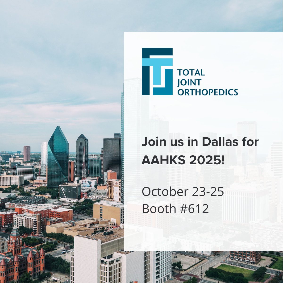 Join TJO at AAHKS 2025 in Dallas!

Visit us at Booth #612 to explore our Klassic® Knee &amp; Hip Systems, learn about Aurum® Technology, and see how Efficiency by Design® can streamline your OR workflow.

See the latest in Revision TKA with our Klassic® Revision and Universal® Cone