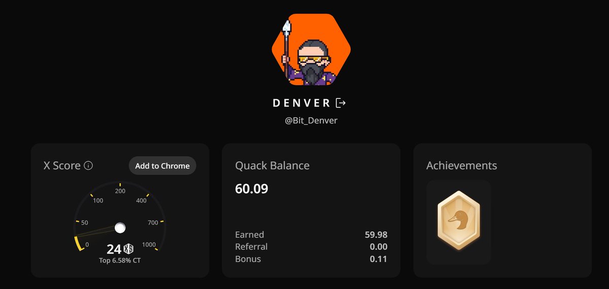 Wallchain szn is here 🦆

Linked my wallets, earned my Early Quacker .. and stacking those $Quacks every day on @wallchain_xyz

Genesis NFT is next .. and maybe👀
something even bigger coming 

Let’s see who’s really early.
quacks.app/?ref=Bit_Denver

#SocialFi #Wallchain #Quack