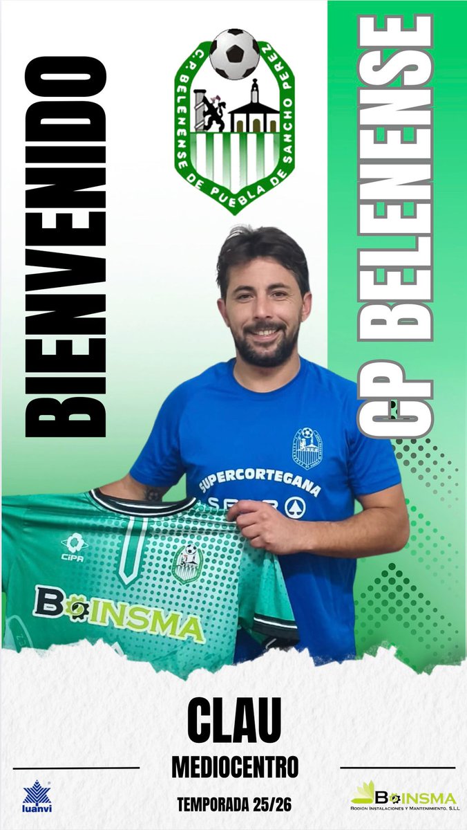 Nueva incorporación de un viejo conocido de nuestra parroquia que viene a darlo todo y a sumar, que es lo que mejor sabe, bienvenido Claud, tú suerte será la nuestra 💪