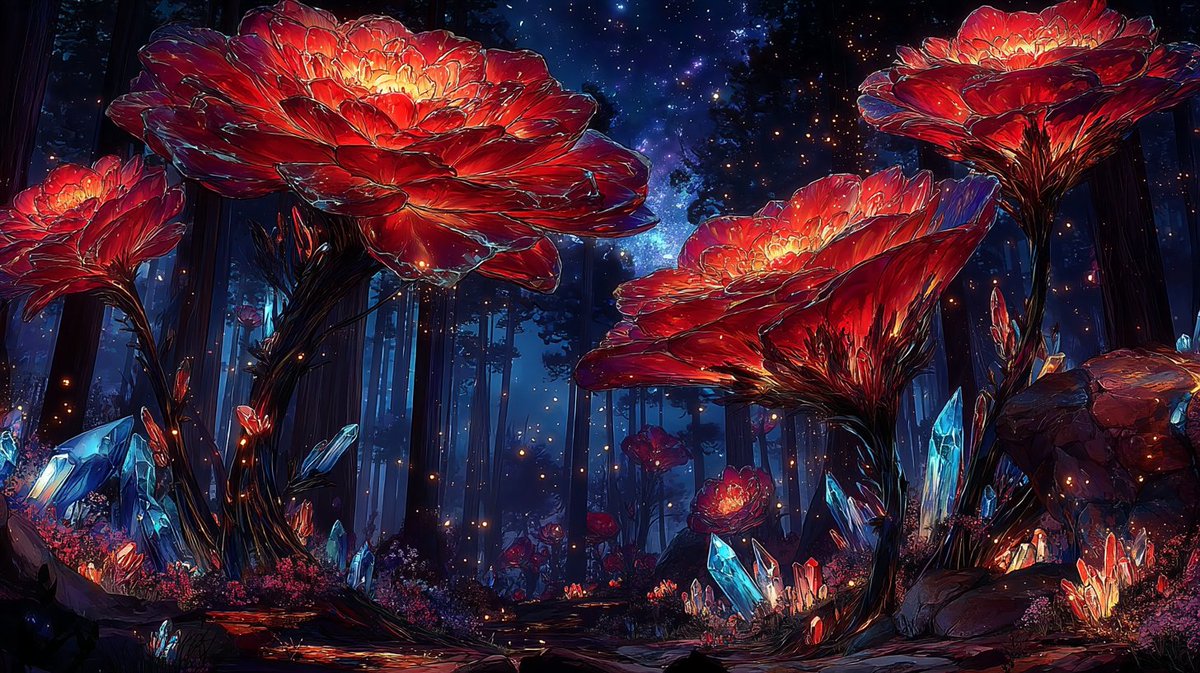 KingyFish's tweet image. Here are some fantastical flowers, I hope you enjoy 😊❤️💜💙
#AIart #Aiartwork #Midjourney #digitalart