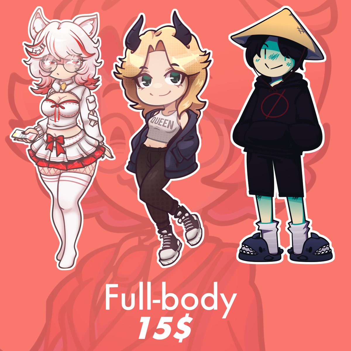 COMISIONES ABIERTAS REBAJA!.💎

Por ahora tengo ganas de hacer comisiones mas tranquilas y no tan demandantes pipipi. Si estas interesando envía MD con su pedido!.

COMPARTAN PARA LLEGAR A MAS GENTE CHAVALES !!.👥
#art #arte #digitalart #commissionsopen #VGenComm #VGen