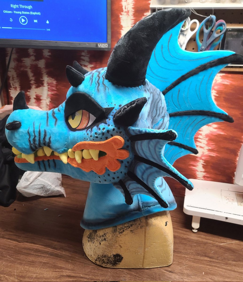 WolfSkin_Studio's tweet image. Oh yeah, added a fin to this head, it looks really rad now 😎