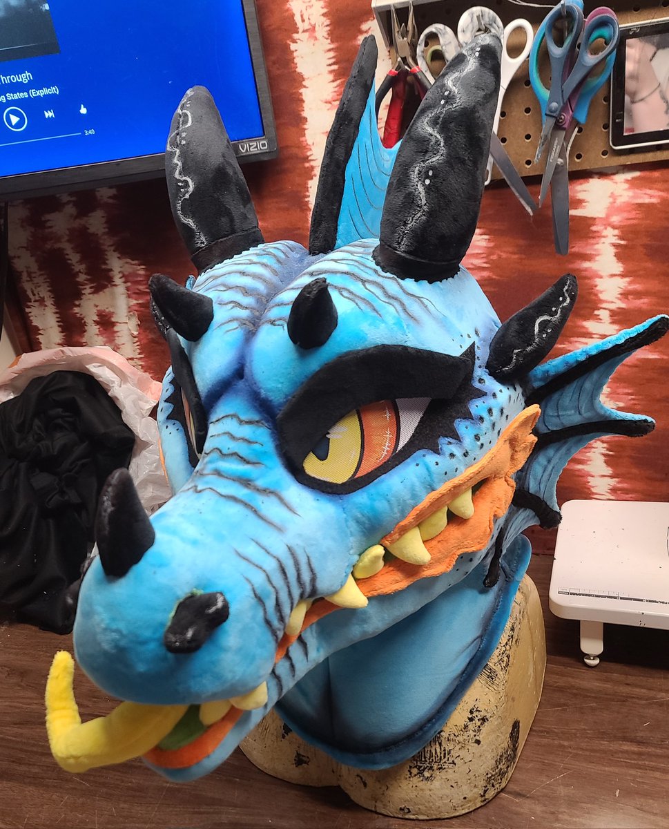 WolfSkin_Studio's tweet image. Oh yeah, added a fin to this head, it looks really rad now 😎