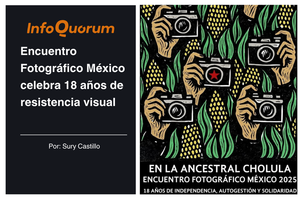 📸🔥 El Encuentro Fotográfico México cumple 18 años: del 14 al 18 de noviembre, #Cholula será un espacio para la creación visual, la memoria colectiva y la resistencia fotográfica.

Una experiencia única llena de talleres, charlas, exposiciones, trueques y proyecciones en uno de