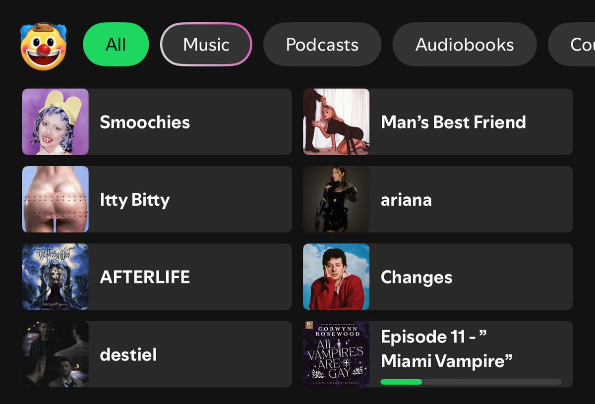 show me this section of YOUR spotify