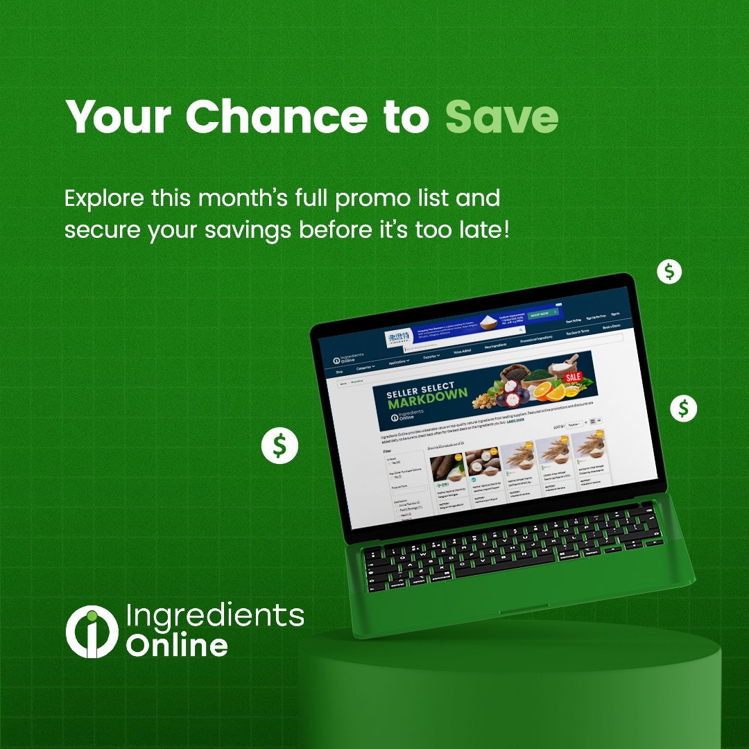 GWIngredients's tweet image. This month’s hot ingredient deals are live—discounted, stocked, and selling fast. Don’t miss your chance to save big on our top picks. 

Shop here: hubs.li/Q03P4JQ20 

#MonthlyPromotions #IngredientDeals #SmartSourcing