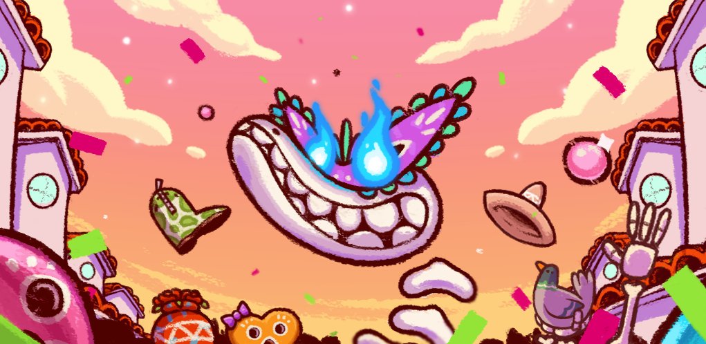 Some of you already know that Kulebra and the Souls of Limbo is a re-imagining of a previous game we made. 🐍

Many of the game's characters and items come from this old game, like the Hot Night Mask. Can you recognize other elements from this old art? 🎨🖌️