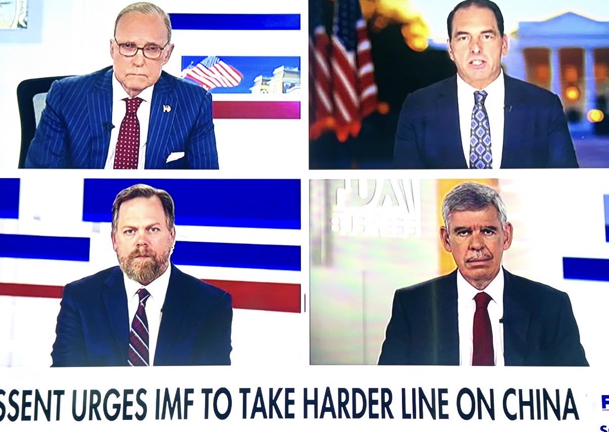 elerianm's tweet image. Thank you, Larry, for having me on your show. I enjoyed the conversation with you, John and Michael.
#economy #markets #trade #growth #china #FederalReserve @larry_kudlow @FoxBusiness @FoxNews #ai @carney