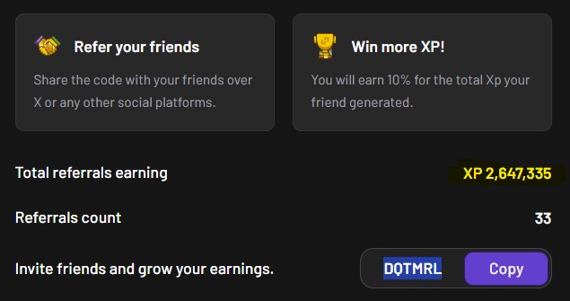 carokplayer's tweet image. I appreciate the 33 that used my referral code
can we get to 50???
@hylo_so 👀
use my code >>> DQTMRL
