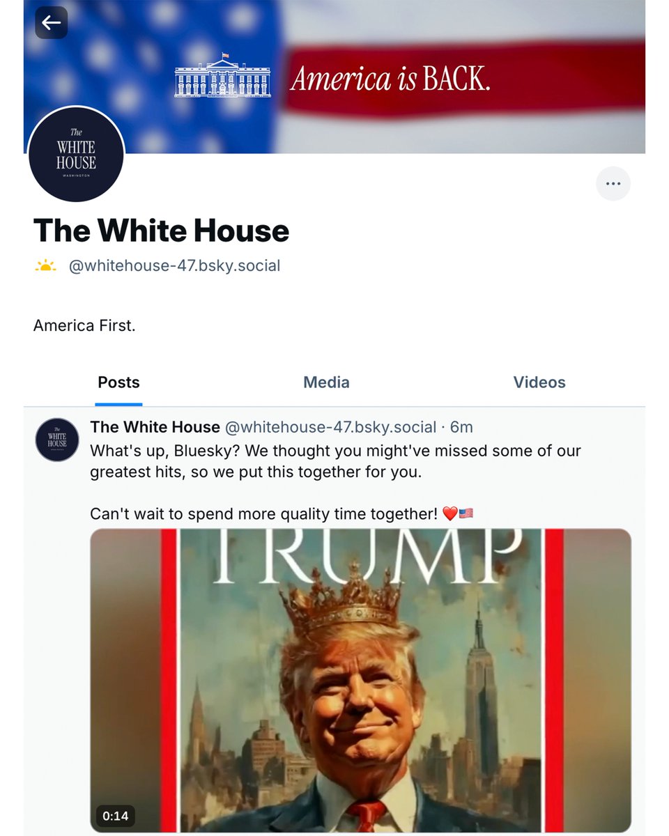 WhiteHouse's tweet image. Bluesky saw it first 📲 @whitehouse-47