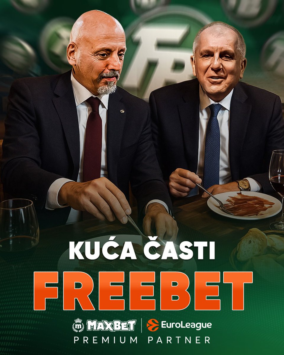 MaxBetSrbija's tweet photo. Adios Španci, buen dia na hamon! 💯

MaxBet, premium partner Evrolige, rešio je da vas časti freebetom posle duple pobede naših nad španskim ekipama.

Potrebno je samo da:   

• Zapratiš @MaxBetSrbija
• Napišeš u QUOTE za koga navijaš  u formi #kkcz / #kkp 

5 navijača #kkcz  i 5 navijača #kkp koji budu imali sreće osvojiće po 1500FB u ponedeljak!