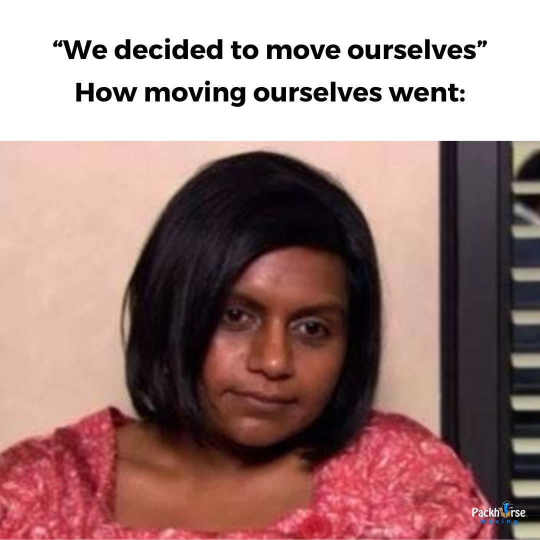 PackhorseMoving's tweet image. Been a while since our last moving meme — but this one hits home.
Save your sanity. 🐴💪 

#MovingDay #PackhorseMoving #MovingFails #HireThePros