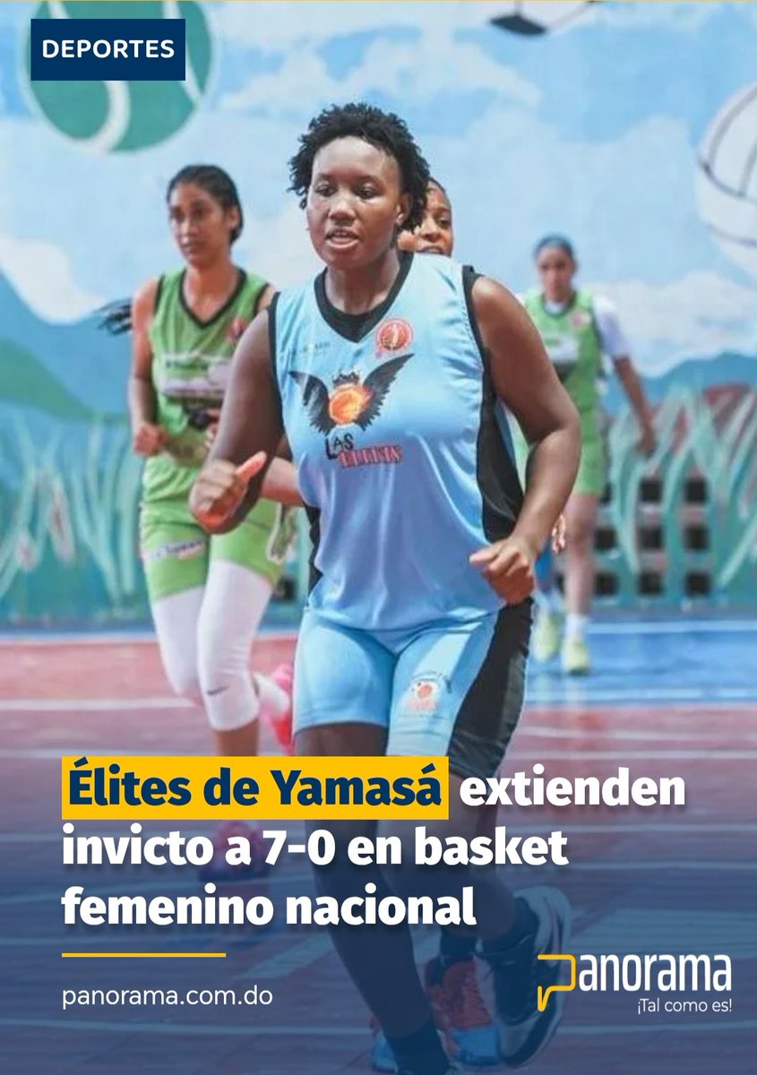 panorama_do's tweet photo. #panorama_deportivo
Élites de Yamasá extienden invicto a 7-0 en basket femenino nacional
#panorama #deportes #basket #femenino #torneo #interclubes #nacional #diazdeportivos #Baloncesto #panorama_deportes #deportesvtv
Para más informaciones visite,
https://t.co/jiuvYVd1BU https://t.co/Onxyze9xDl