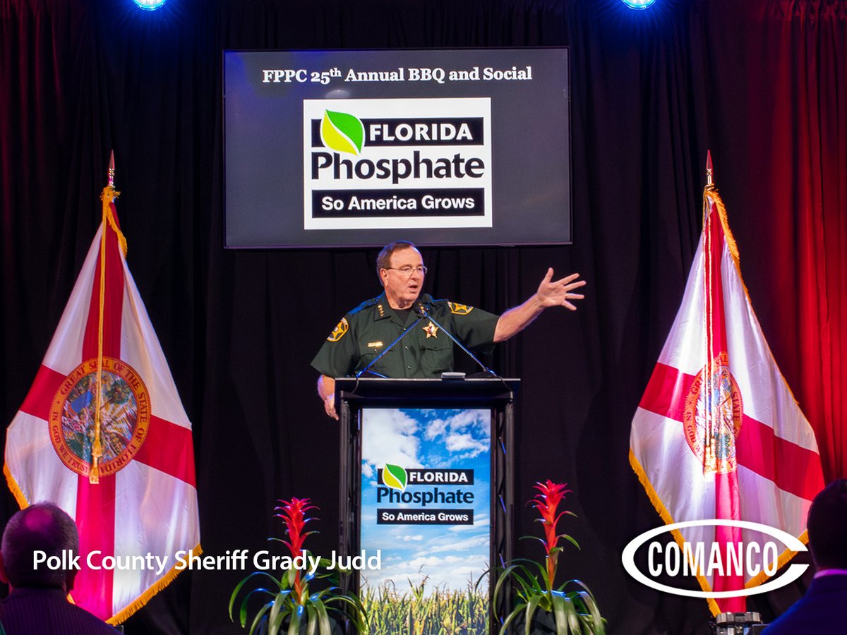 COMANCO's tweet photo. COMANCO was proud to attend the 25th Annual Florida Phosphate Political Committee (FPPC) BBQ & Social in Lakeland, FL! Last night, we joined industry peers, policymakers, and business leaders to celebrate and support Florida’s phosphate industry.

This year’s program featured remarks from Governor @RonDeSantis, @PolkCoSheriff Grady Judd, Senate President Ben Albritton (@Sen_Albritton), Lieutenant Governor @JayCollinsFL, Attorney General @JamesUthmeierFL, CFO Blaise Ingoglia (@GovGoneWild), and Agriculture Commissioner @WiltonSimpson—all reaffirming their commitment to this vital sector that powers our economy and feeds the world.

Attendees also heard valuable industry insights from Ryan Tyson of @TheTysonGroup, Karen Swager of The @MosaicCompany, and Mike Dirham of @NutrienLTD.

We’re honored to support the FPPC and the continued success of Florida’s phosphate community. Read more about COMANCO’s involvement and event highlights here: https://t.co/H19gsXLzKs

SAFETY ★ QUALITY ★ SERVICE

#COMANCO #FPPC #FloridaPhosphate #PhosphateIndustry #Mosaic #Nutrien #FloridaAgriculture #RonDeSantis #GradyJudd #BenAlbritton #JayCollins #JamesUthmeier #BlaiseIngoglia #WiltonSimpson #FloridaMining #Sustainability #TeamCOMANCO