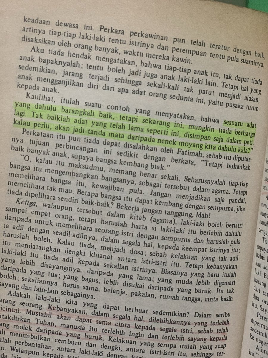 Perihal adat oleh Marah Rusli. Seratus tahun yang lalu.