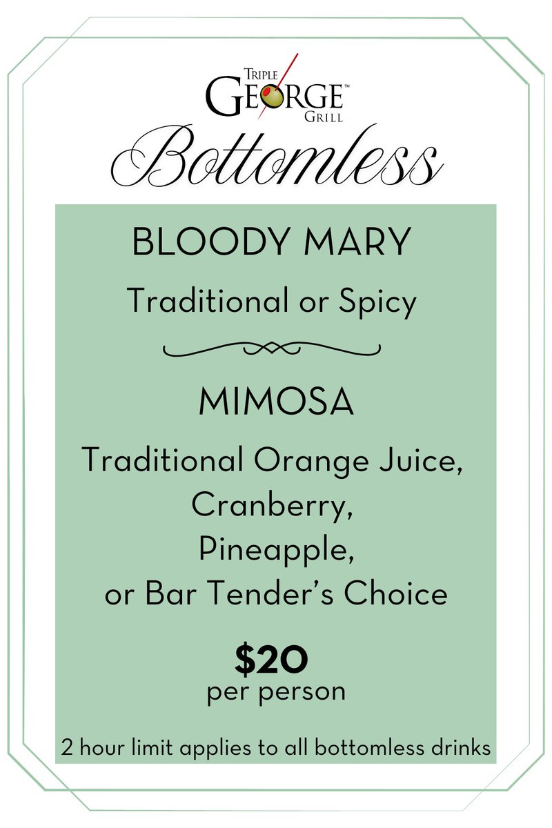 Downtown_Grand's tweet photo. ๐พ WEEKEND VIBES ๐น
Kick back with $20 Bottomless Mimosas & Bloody Marys this weekend at Triple George Grill!
Available Saturday & Sunday only โ donโt miss out! ๐ฅ๐ฅ
#VegasBrunch #BottomlessDrinks #TripleGeorgeGrill https://t.co/VE7kAjHuEi