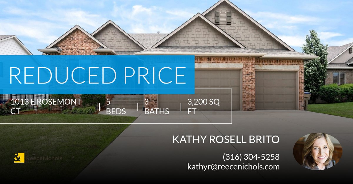 KathyRosell's tweet photo. 📍 Reduced Price 📍 This recently reduced home at 1013 E Rosemont Ct in Andover won't last long, so, don't wait to set up a showing! Reach out here or at (316) 304-5258 for more information!

Kathy Rosell Brito
Reece Nichols South ... https://t.co/3jVn6ZMOva https://t.co/Lw568KnEUL