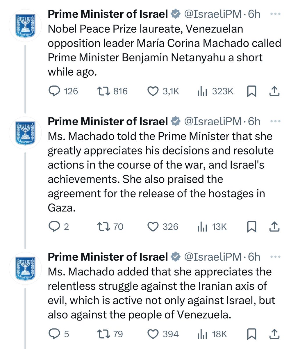 Look at my Nobel Prize for Peace dawg

 Still not as bad as Begin or Kissinger ofc, but the bar is in hell

Next year let’s give it directly to Bibi